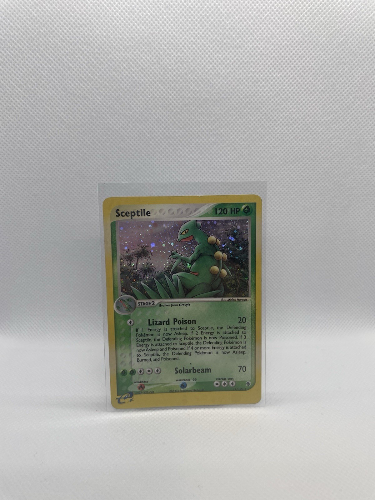 SCEPTILE 11/109 EX RUBY & SAPPHIRE POKEMON ENGLISH REVERSE HOLO 2003