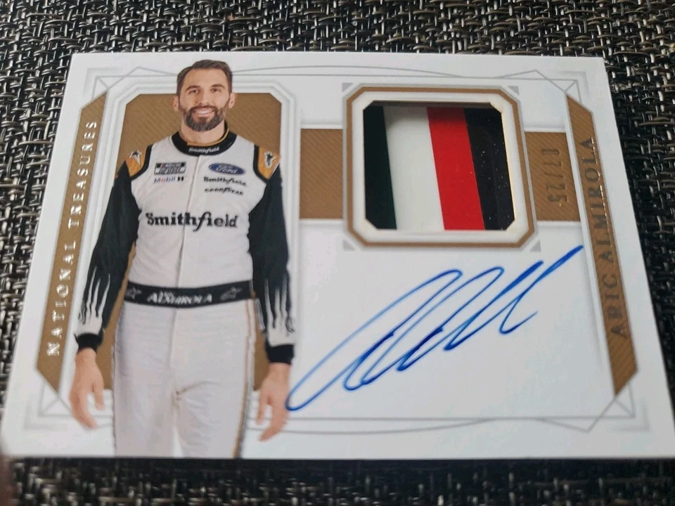 Aric Almirola 2020 AUTO National Treasures RACE USED Sheet Metal Signatures /25 - Image 2 of 2