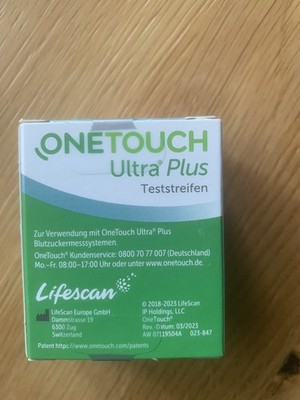 One Touch Ultra Plus Teststreifen 50 Stück Neu OVP
