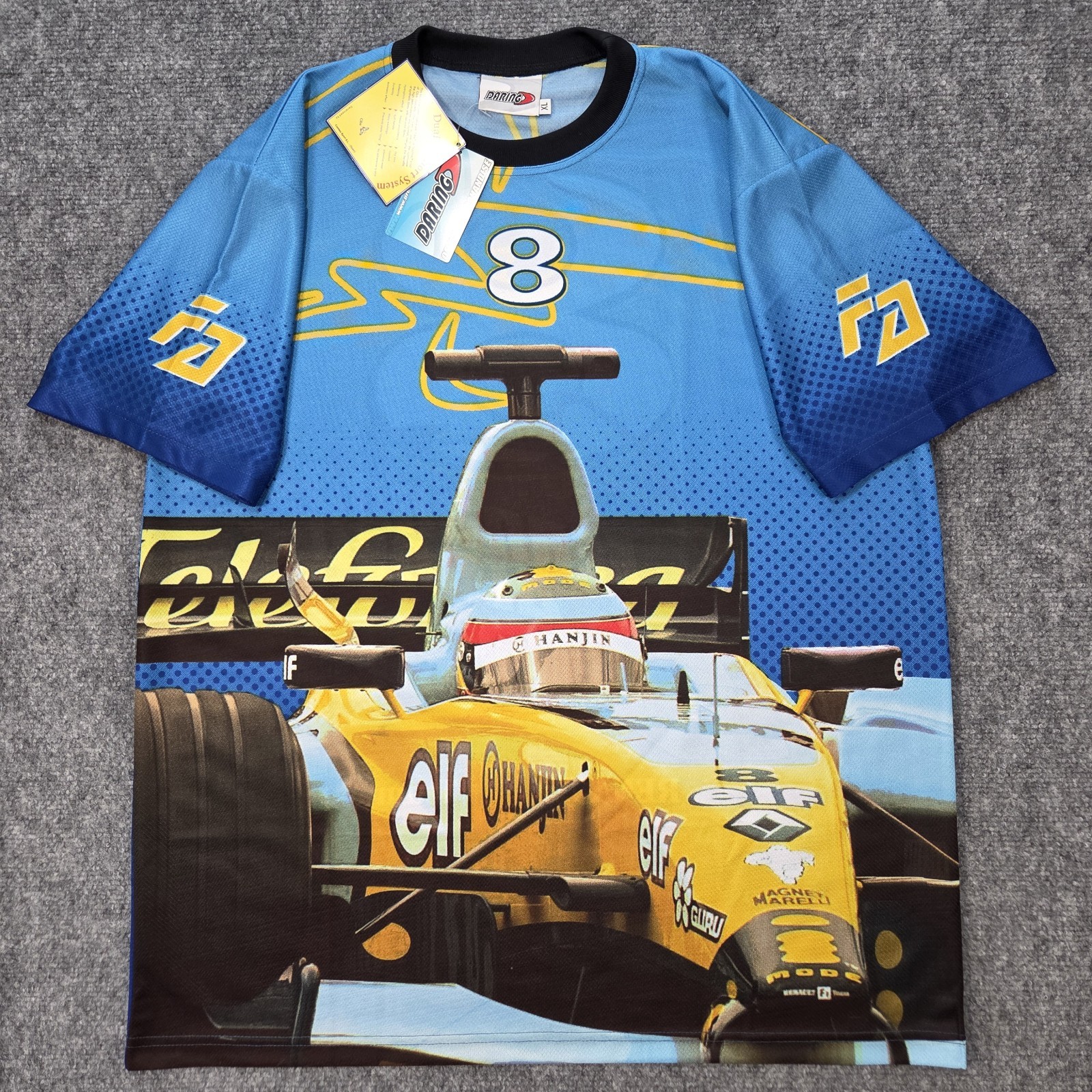 NWT Daring Renault F1 Team Fernando Alonso T-Shirt Precisport Mens XL Blue