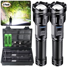 2Pack COB LED Flashlight USB Rechargeable Zoo...