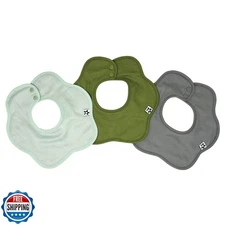 Tiny Twinkle Roundabout Drool Bibs 3 Pack - 360 Rotating Waterproof and Absor