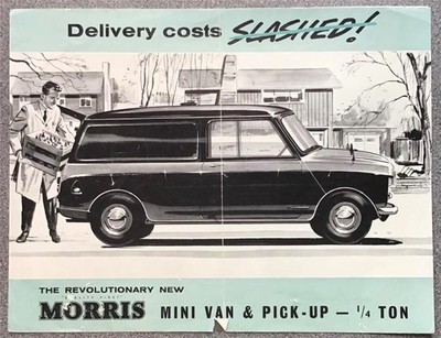 MORRIS MINI VAN & PICK UP ¼ TON Sales Brochure MAY 1960 #H&E 6057