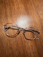 VINTAGE 1960s AMERICAN OPTICAL 12K GF PANTO UNISEX NERD EYEGLASSES FRAMES NOS