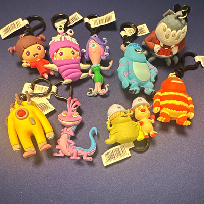 Disney Pixar Monsters Inc  Bag Clips Lot of 9 Only missing Roz & Mike