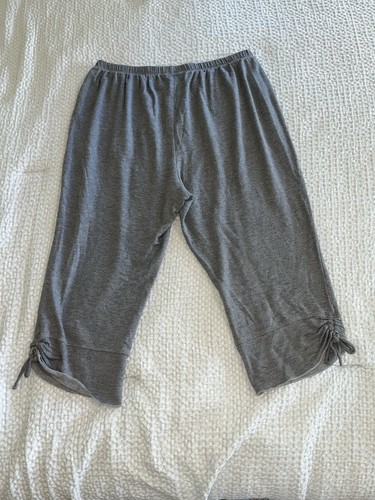 Pure Essence Urbanology Bamboo Blend Capri Pants Womens Lg Gray - Picture 3 of 3