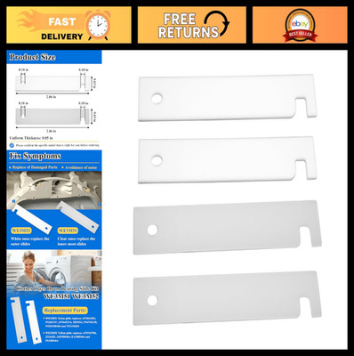 4PCS Clothes Dryer Drum Bearing Slide Replacement Kit - Teflon & Nylon Parts
