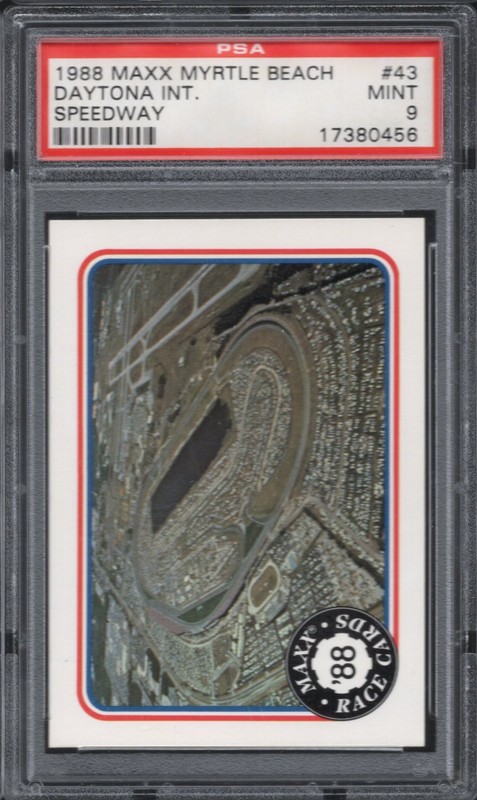 1988 Maxx Myrtle Beach #43 Daytona International Speedway PSA 9 Mint 17380456