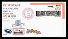 DR WHO 2000 CVP COMPUTER VENDED STAMPS.COM PRIORITY $3.20 FDC BELGIUM APO R60498