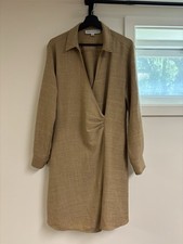 NWOT Emma Michelle Beige V-neck Long Sleeve Wrap Dress