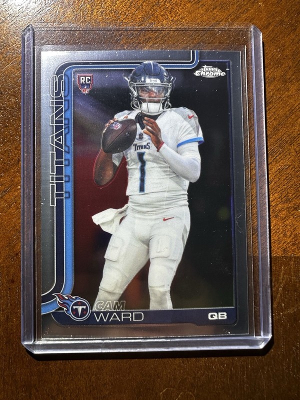2025 Topps Chrome Football Cam Ward RC #314 Tennessee Titans ROOKIE