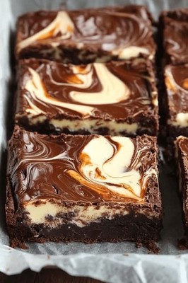   Fresh Baked Cream Cheese Chocolate Chip Brownies Rich Fudgy Homemade 9 Ct
