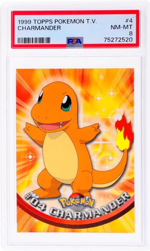 1999 Pokemon Tv Animation Series 1 Charmander #4 PSA 8