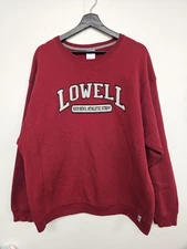 Lowell Red Devil Athletic Staff Sweatshirt Mens XL Red Russell Athletic Crewneck