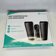 NEKTECK AIR COMPRESSION LEG MASSAGER - MODEL # S9034A - BLACK