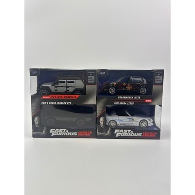 Jada Fast and Furious Legacy Series Diecast Car Collection Two 2 Packs  Lot