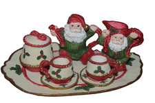1995 Resin Santa Tea Set