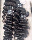 MyPerlHair Black Curly Human Hair Bundles w/ Lace Closure — photo 2