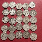 90% Silver Mercury Dimes - Roll of 50 - $5 Face Value