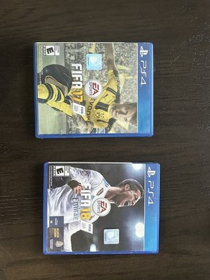 EA Sports FIFA 17 & FIFA 18 PS4 Game Lot with Disc, Case & Manual