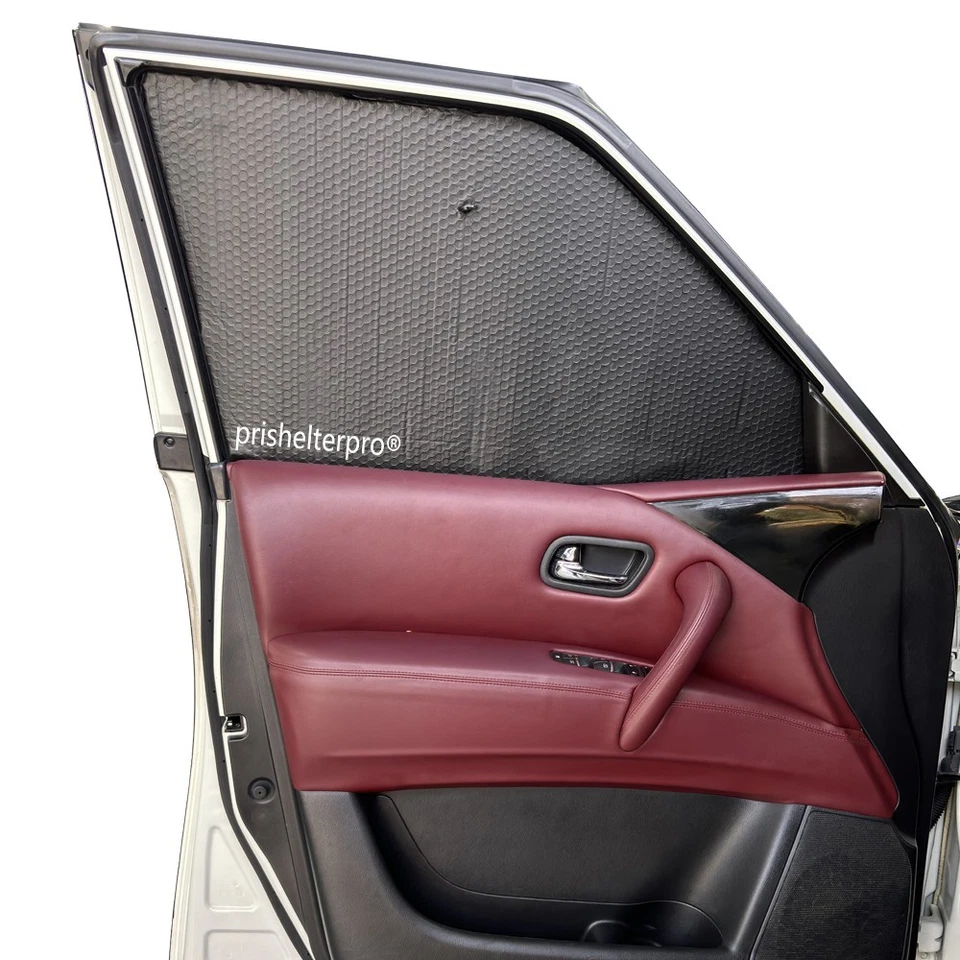 Apto para Nissan Armada 17-25 reposapiés ventana lateral negro plateado campamento privacidad parasol Foto 3 de 4