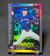 Braydon Fisher Rainbow Foil Rookie 2025 Topps Update Series Card #US89 Blue Jays. rookie card picture