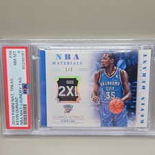 Panini National Treasures Kevin Durant Thunder Laundry Tag /3 PSA