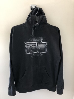 Rammstein Mein Herz Brennt Logo Pullover Hoodie Size Medium Metal Art Grunge