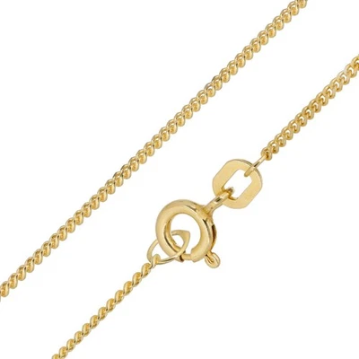 TRENDOR Schmuck Halskette 925 Silber Vergoldet Panzerkette Für Damen und Herren  - Bild 1 von 4