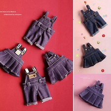 Jeans Doll Skirt Overalls Bear Doll Overalls  For 10cm Cotton Doll Accessories