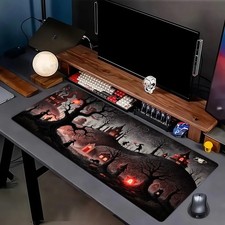 40 90cm1pc Large Gaming Mouse Pad  Desk Mat - Spooky Halloween Design with Bats
