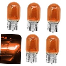 5PCS 7443 Bulb, Brake Light Bulb, 12V 21/5W Ultra-bright Turn Signal Amber