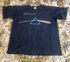 1995 Pink Floyd Dark Side Of The Moon Anvil Band T-Shirt Sz Sm Front Back Print