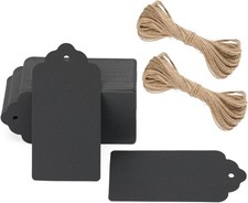 10cm X 5cm Price Tags, Kraft Paper Tags Gift Tags with Twine Craft Hang Tags for