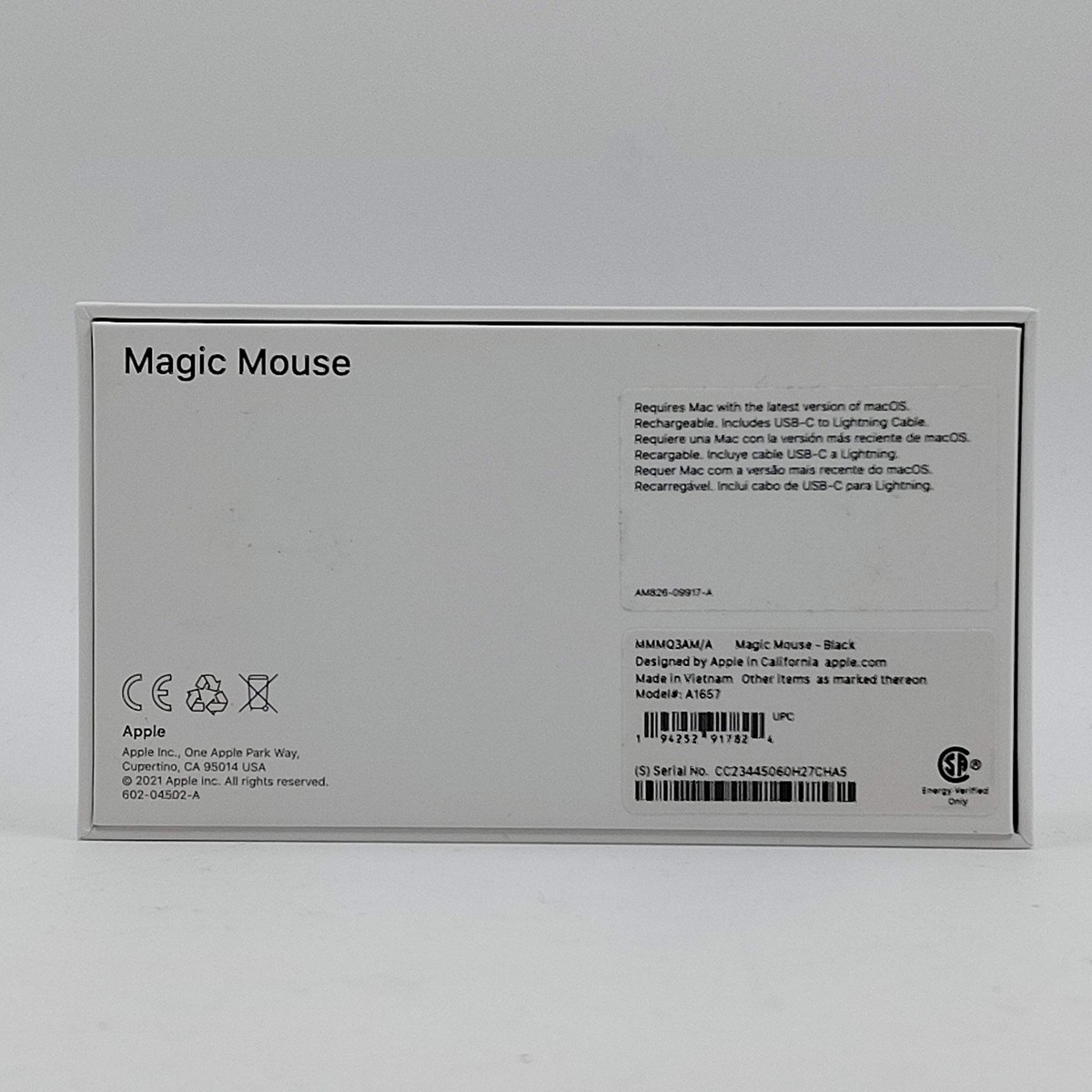 Apple Magic Mouse - Black Multi-Touch Surface for sale