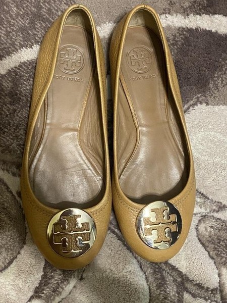 Women Tory Burch Heels Mustard Leather 37.5