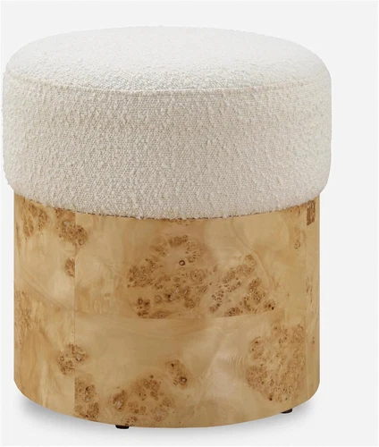 Chic 17" Swirls Ottoman - Stylish & Versatile Home Accent, 16" Wide - Picture 6 of 6