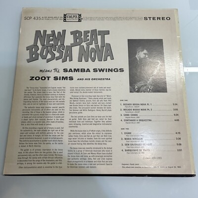 ZOOT SIMS And His Orchestra LP- New Beat Bossa Nova Means The
