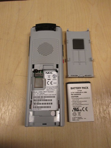 NEC G566s DECT handset Telephone 2" Color Display LRMS GREY Incl: Battery - Afbeelding 4 van 5