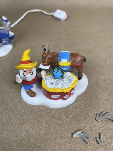 Dept 56 Letters To Santa Sorting Station Works Antlers Leg Broken Photos Read - Picture 8 of 24