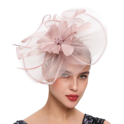 Mesh Kentucky Fascinators Headband Flower Feather Derby Tea Party Hat for Women - Picture 24 of 24