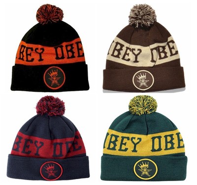 Obey Crowned Pom Cap Hat Knit Beanie | eBay