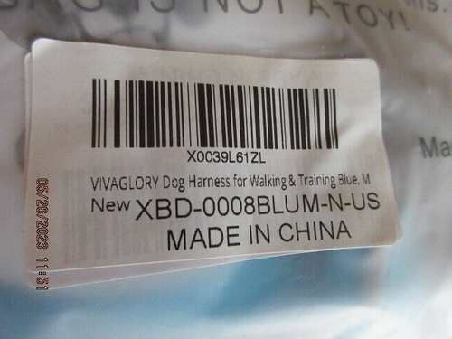 VIVAGLORY Dog Harness Blue Medium - New - Picture 5 of 8