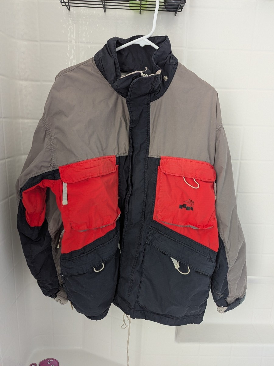 Foursquare TECHFOUR 5000 Snowboard Jacket Colorblock Red Blue Vtg
