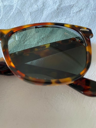 Sunglasses Ray Ban B&L Bausch & Lomb Wayfarer II Tortoise 54/17 Original Vintage - Picture 9 of 12