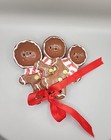 Christmas Gingerbread Men Measuring Spoons Ceramic Set of 3