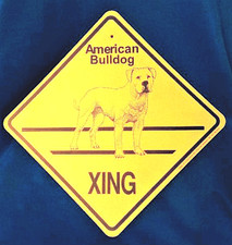 American Bulldog Dog Sign