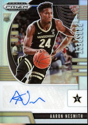 2020-21 Prizm Draft Picks Prospect Autographs Silver #15 Aaron 