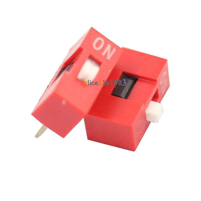 50PCS Slide Type Switch Module 1-Bit 2.54mm 1 Position Way DIP Red