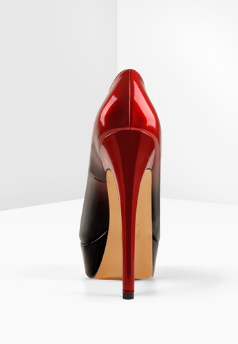 Sandalias Onlymaker para mujer con cordones plataforma tacón alto punta de péep zapatos degradados - Imagen 6 de 20